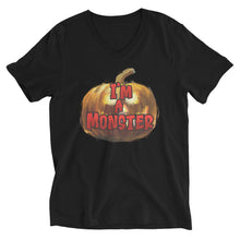 Load image into Gallery viewer, I'm A Monster Unisex Short Sleeve V-Neck T-Shirt