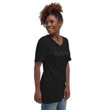 Load image into Gallery viewer, Kollectas text Unisex Short Sleeve V-Neck T-Shirt