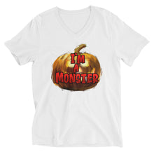 Load image into Gallery viewer, I'm A Monster Unisex Short Sleeve V-Neck T-Shirt