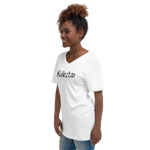 Load image into Gallery viewer, Kollectas text Unisex Short Sleeve V-Neck T-Shirt