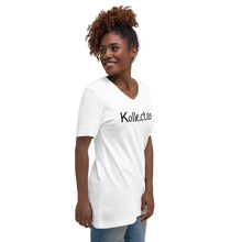 Load image into Gallery viewer, Kollectas text Unisex Short Sleeve V-Neck T-Shirt
