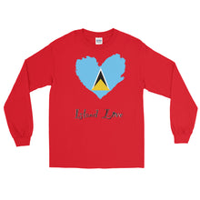 Load image into Gallery viewer, St. Lucia Island Love Men’s Long Sleeve Shirt