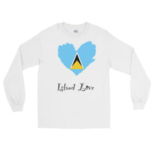 Load image into Gallery viewer, St. Lucia Island Love Men’s Long Sleeve Shirt