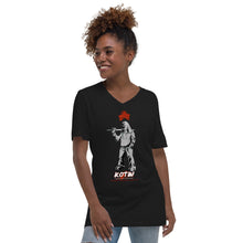 Load image into Gallery viewer, Jacob KOTW Unisex Short Sleeve V-Neck T-Shirt