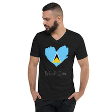 Load image into Gallery viewer, St. Lucia Island Love Unisex Short Sleeve V-Neck T-Shirt