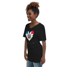 Load image into Gallery viewer, Dominican Republic Island Love Unisex Short Sleeve V-Neck T-Shirt