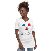 Load image into Gallery viewer, Dominican Republic Island Love Unisex Short Sleeve V-Neck T-Shirt