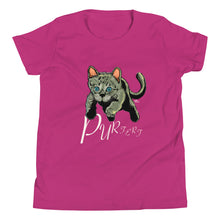 Load image into Gallery viewer, Purfect Kitty Cat Youth Short Sleeve T-Shirt