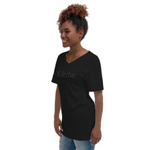 Load image into Gallery viewer, Kollectas text Unisex Short Sleeve V-Neck T-Shirt
