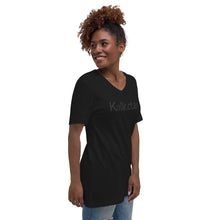 Load image into Gallery viewer, Kollectas text Unisex Short Sleeve V-Neck T-Shirt
