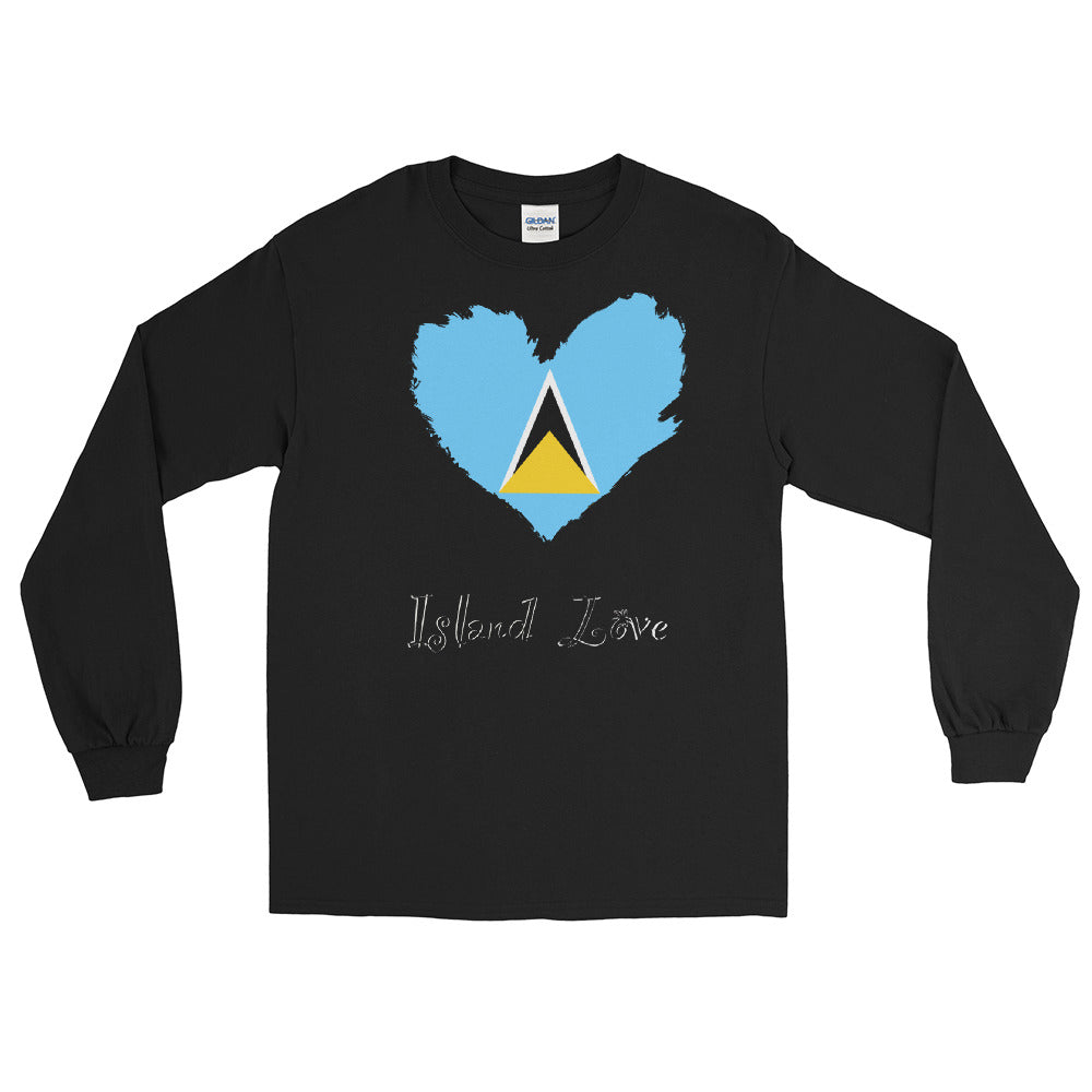 St. Lucia Island Love Men’s Long Sleeve Shirt