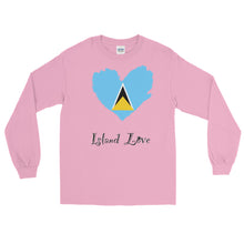 Load image into Gallery viewer, St. Lucia Island Love Men’s Long Sleeve Shirt
