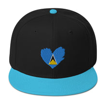 Load image into Gallery viewer, St. Lucia Island Love Snapback Hat
