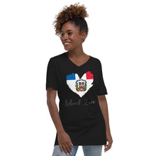 Load image into Gallery viewer, Dominican Republic Island Love Unisex Short Sleeve V-Neck T-Shirt
