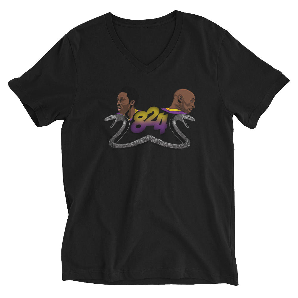 Black Mamba Unisex Short Sleeve V-Neck T-Shirt