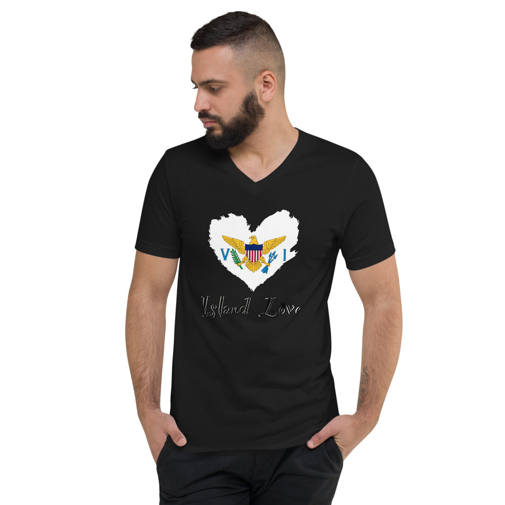 U.S. Virgin Islands Island Love Unisex Short Sleeve V-Neck T-Shirt