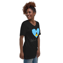 Load image into Gallery viewer, St. Lucia Island Love Unisex Short Sleeve V-Neck T-Shirt
