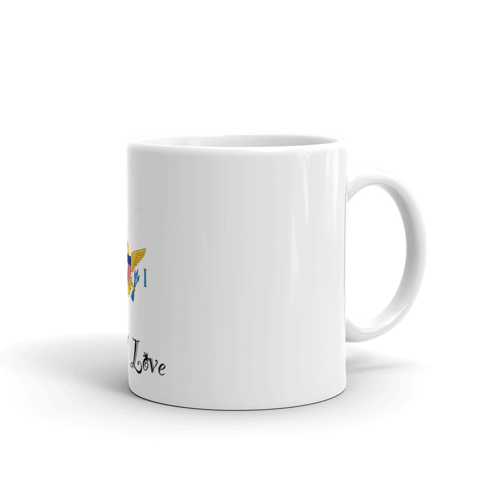 U.S. Virgin Islands White glossy mug