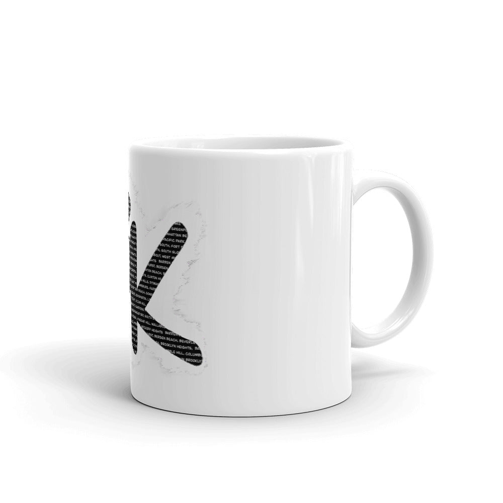 BK Brooklyn White glossy mug