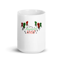 Load image into Gallery viewer, Juneteenth White glossy mug
