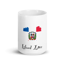 Load image into Gallery viewer, Dominican Republic Island Love White glossy mug
