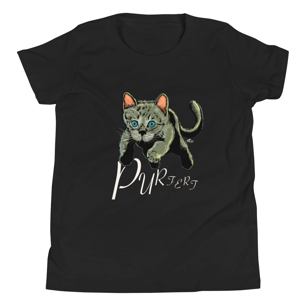 Purfect Kitty Cat Youth Short Sleeve T-Shirt